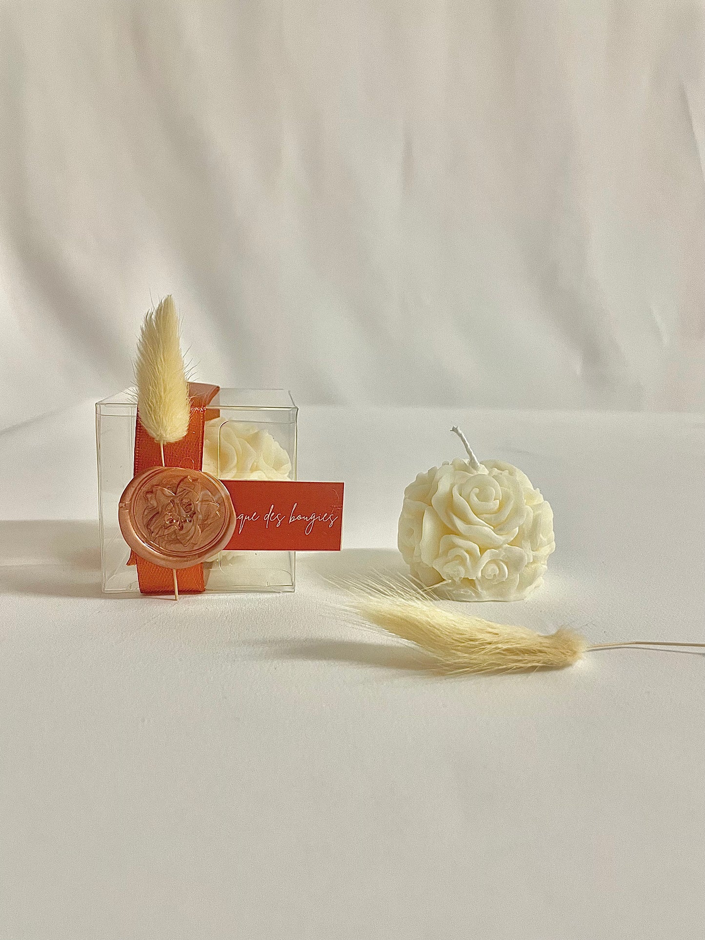 Rocher bougie étoffée