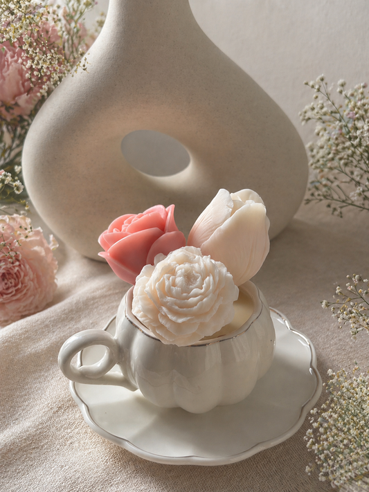 🌸 Bougie Bouquet Fleurie – Spécial Fête des Mères